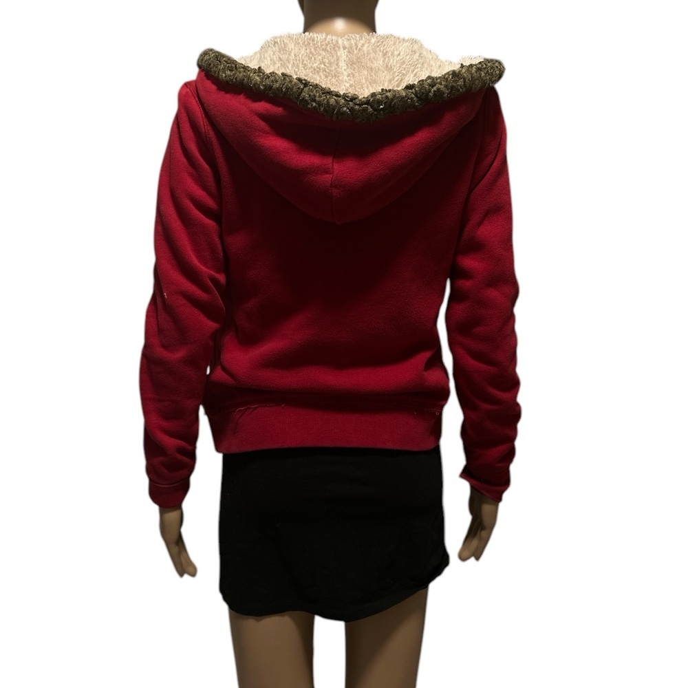 Aeropostale Red Zip-Up Hoodie, Size Medium - Picture 4 of 5